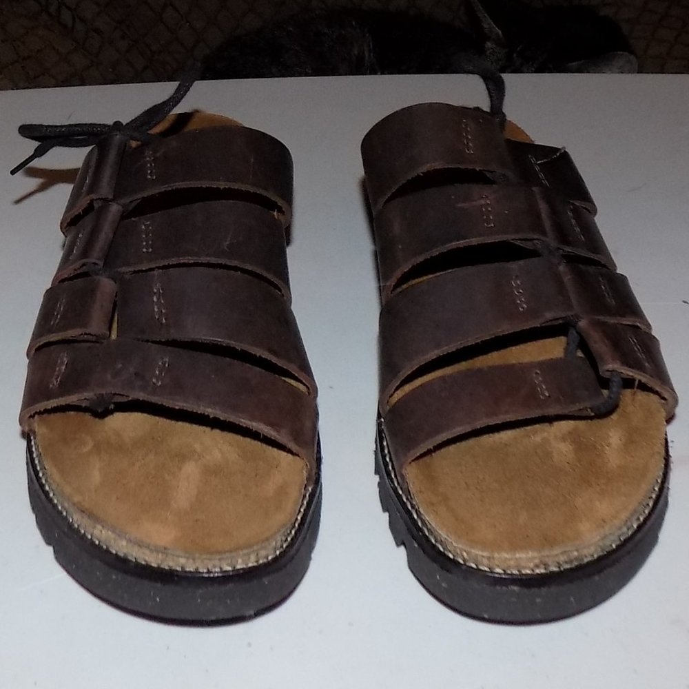 Naot Lace brown buffalo leather EU38 US7 - Picture 8 of 11